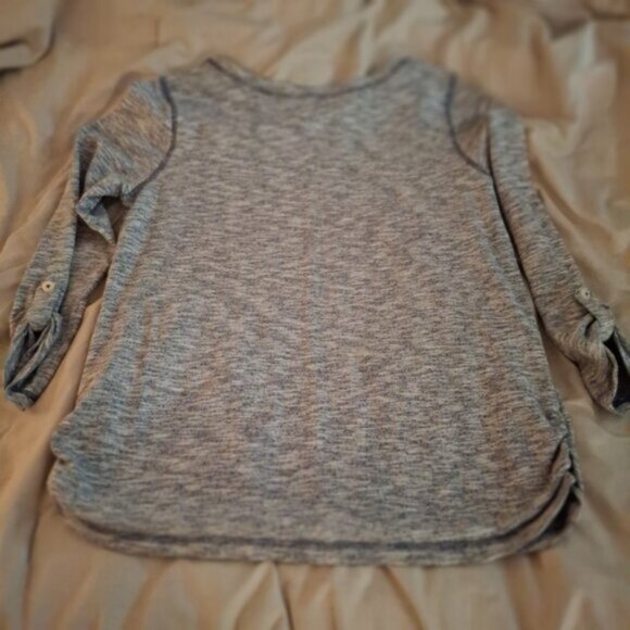 White Stag Women's Heathered Blue And White Knit Top - Picture 7 of 7